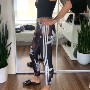 Adidas Floral Print Tights Leggings